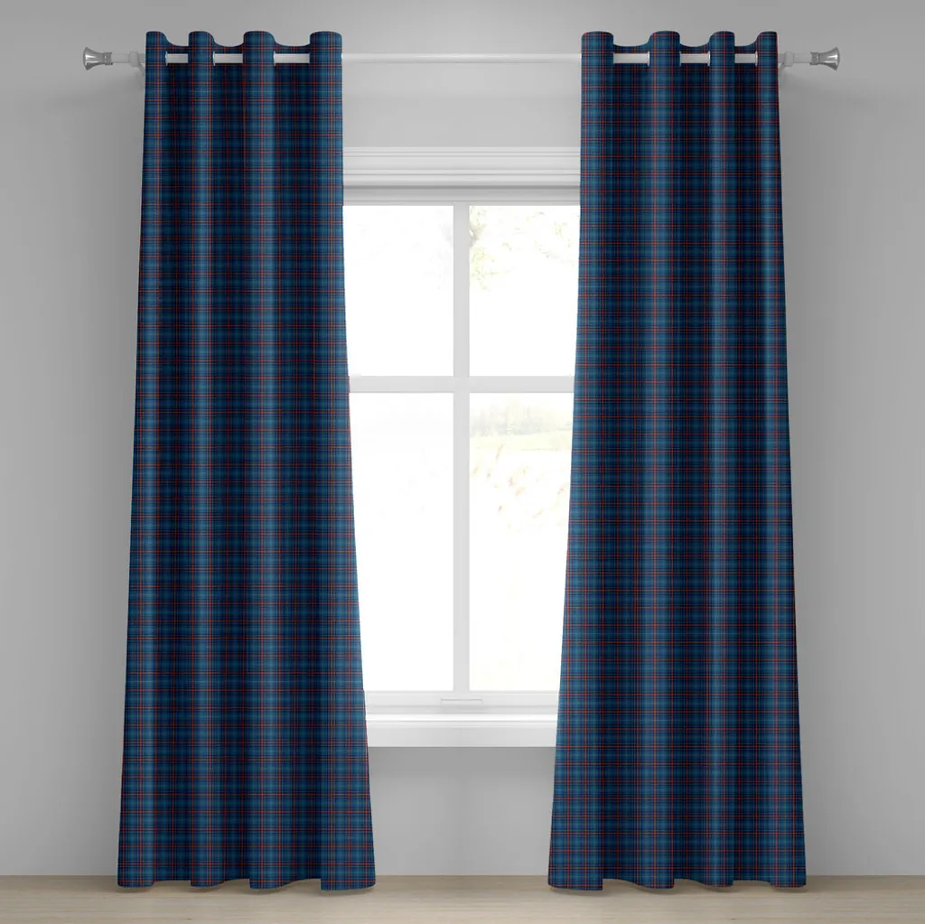 Tenda Occhielli Blu Design Irlandese ABAKUHAUS 280x175 cm per Finestre