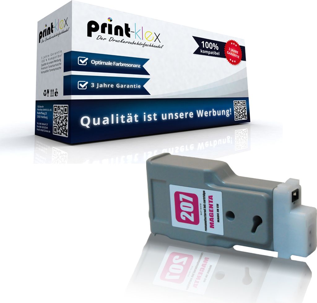 Kompatible Tonerkartusche für Canon imagePROGRAF IPF 780 M 40 imagePROGRAF IPF 780 MFP imagePROGRAF IPF 780 Series 8791B001 PFI207M Magenta Rot - ...