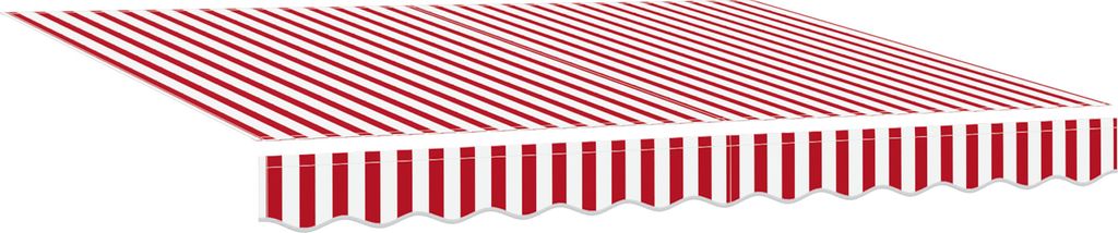 Best Möbel Ersatzstoff für Markisen für 2,5x2 m Rahmen Rot und Weiß - Markisen CL60149