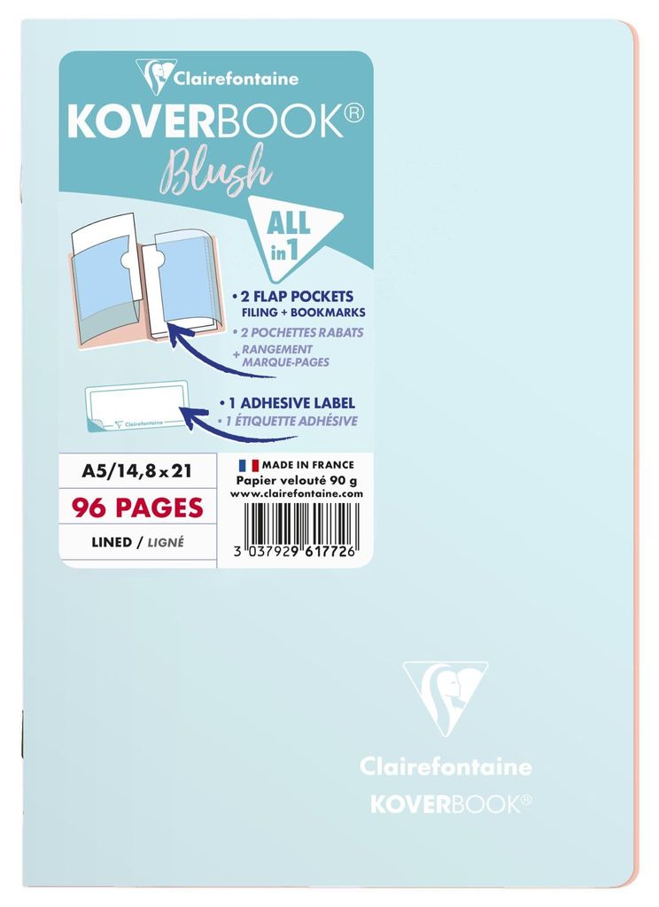 Clairefontaine 961772C, Muster, 96 Blätter, 90 g/m², Softcover, Universal