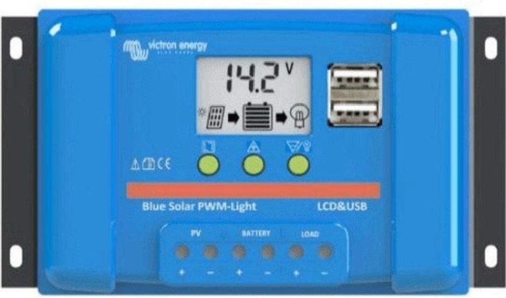 Victron Energy Blue-Solar PWM Laderegler PWM 12 V, 24 V 5 A (SCC010005050)