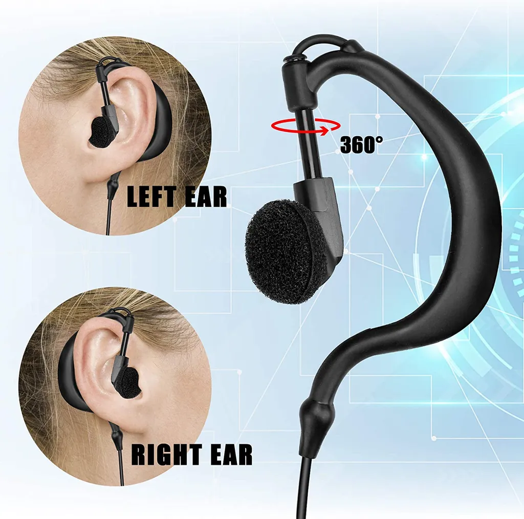 Auricolari 2 Pin G-Shape Retevis per Escursioni e Softair | 2 Pezzi - 2