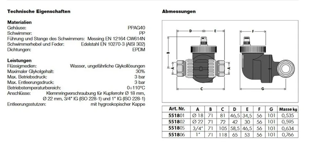 Caleffi Microblasenabscheider DiscalSlim 3/4 Design Compact Laiton - 2