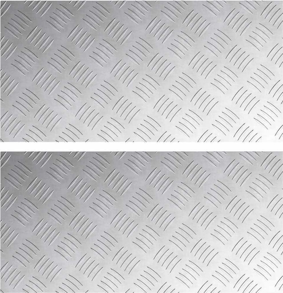 Treppe Tritt Rechtwinklig 2 pcs Silber 60 x 30 cm Aluminium