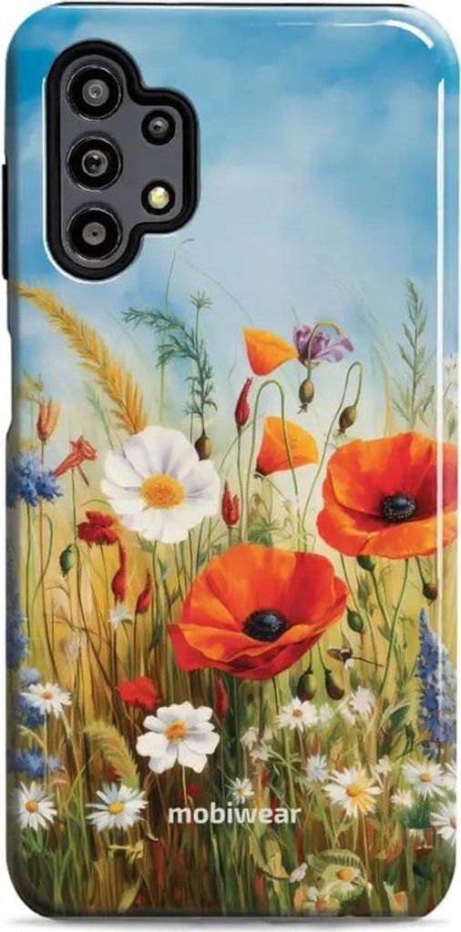 Handyhülle für Galaxy A32 5G, Mobiwear Elite Pro, Wiesenblumen