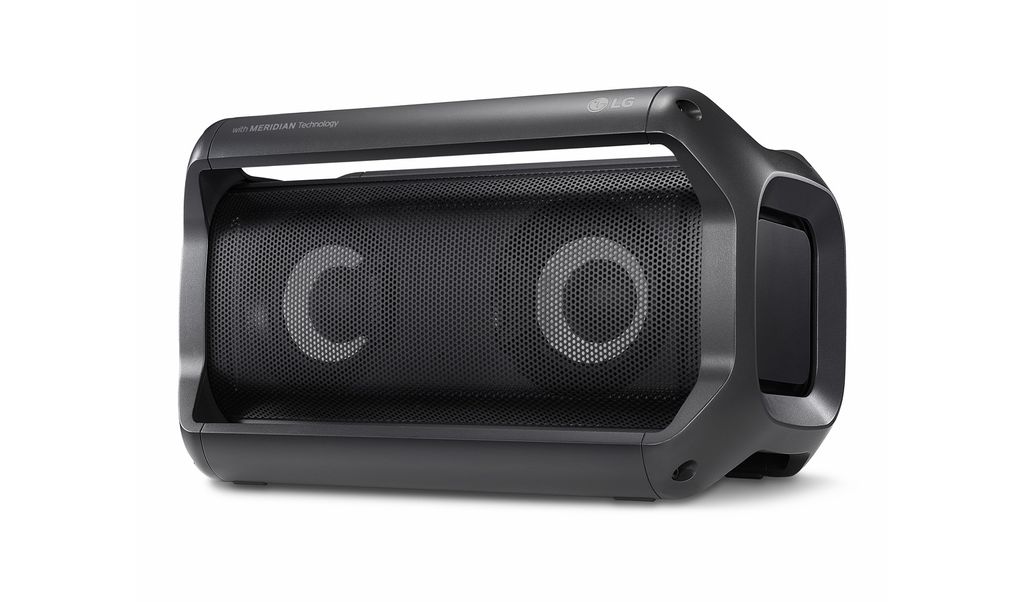LG PK5 Lautsprecher verkabelt & kabellos, Schwarz, Digital, IPX5, wasserfest, universal