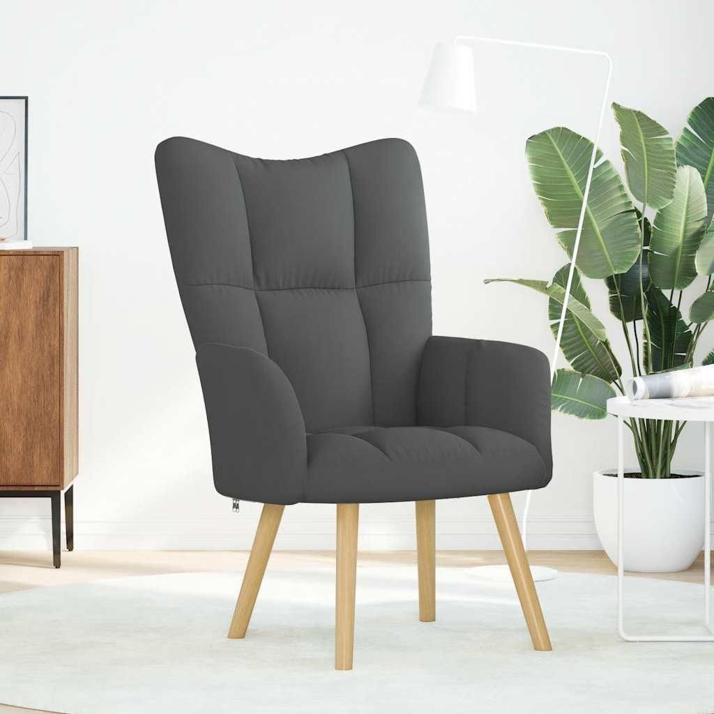 vidaXL Poltrona relax in tessuto grigio scuro Immagine del prodotto 