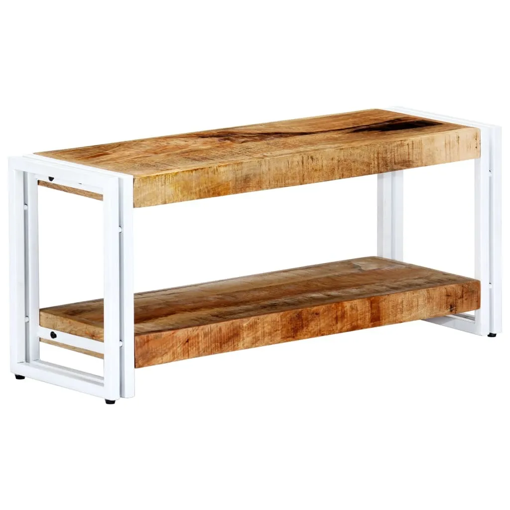 Meuble TV en manguier massif robuste et compact de 90cm - 9