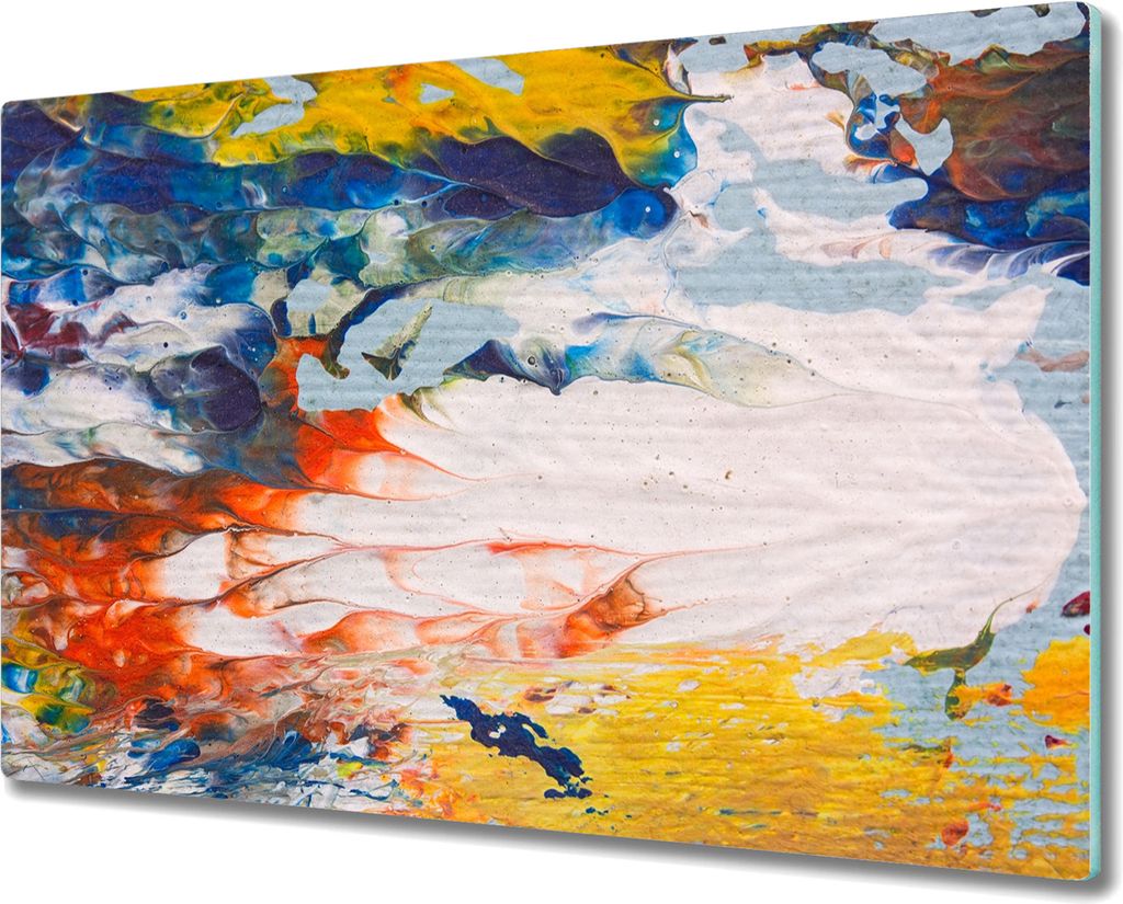 Coloray Herdabdeckplatte 80x52 cm Schneidebrett Kochplattenabdeckung Küchenbrett Hackbrett - Napaćkana Farbe