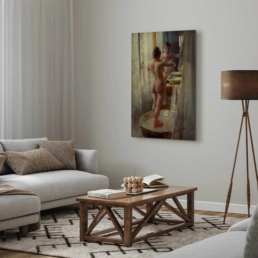 Quadro in tessuto non tessuto - Nella vasca da bagno 40x60 cm Riproduzioni l-F-10017-b-a - 3