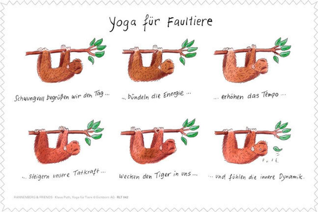 Notebook / Laptop Tuch Yoga Faultiere Tücher Reinigungstuch Reinigungstücher Sport