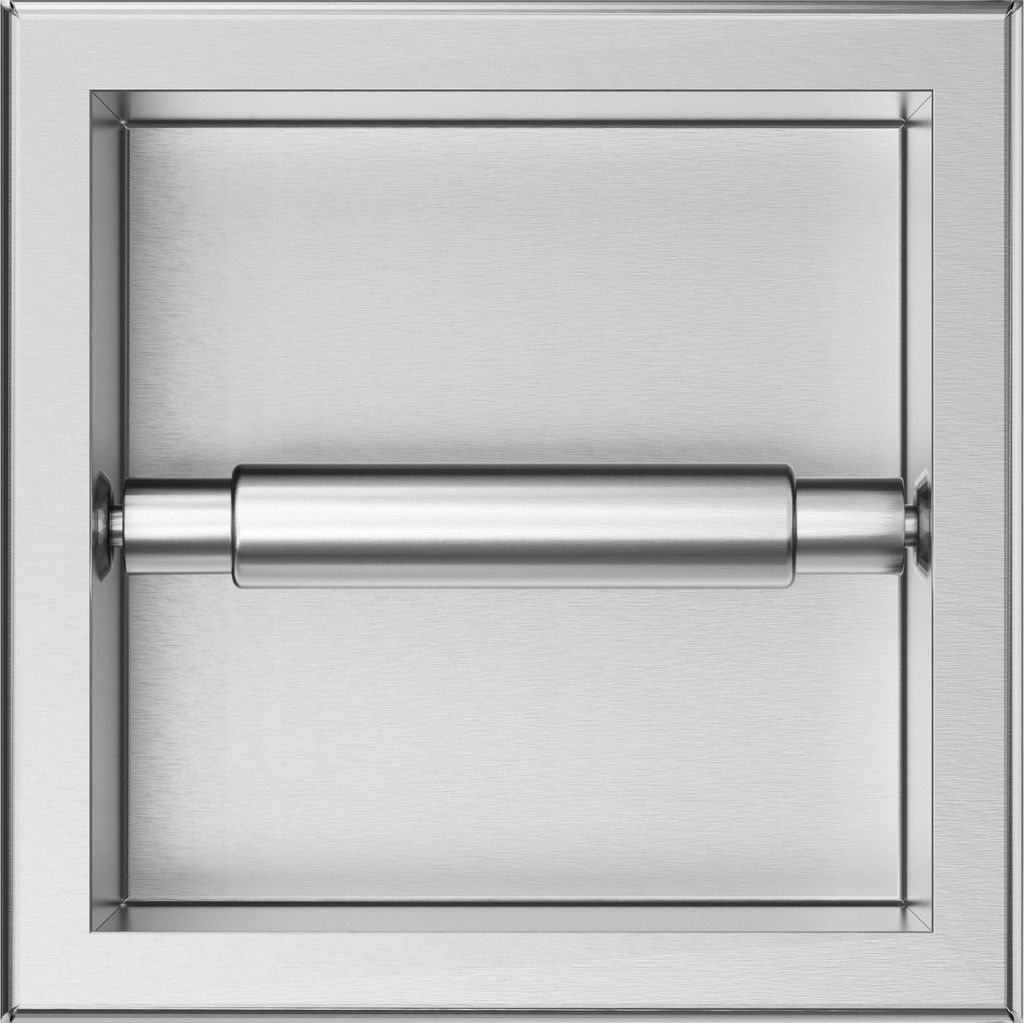 Balneo Toilettenpapierhalter Unterputz Wandnische WALL-BOX PAPER silber 17,3×17,3×8,6 cm