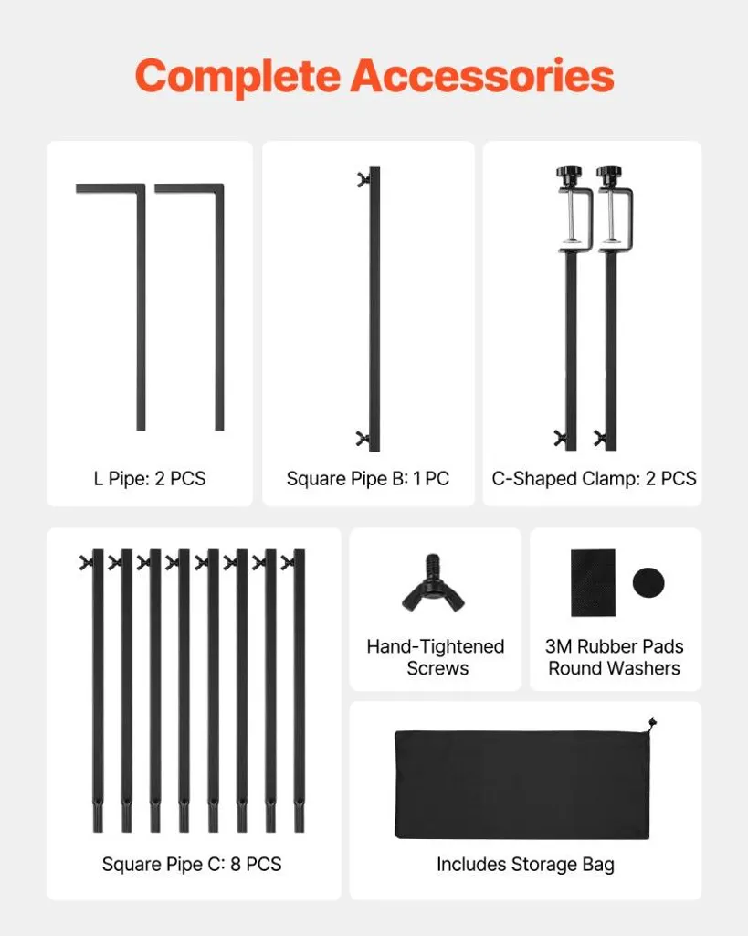 Barre de Table pour Déco Suspendue - Solution sans Perçage 249 cm