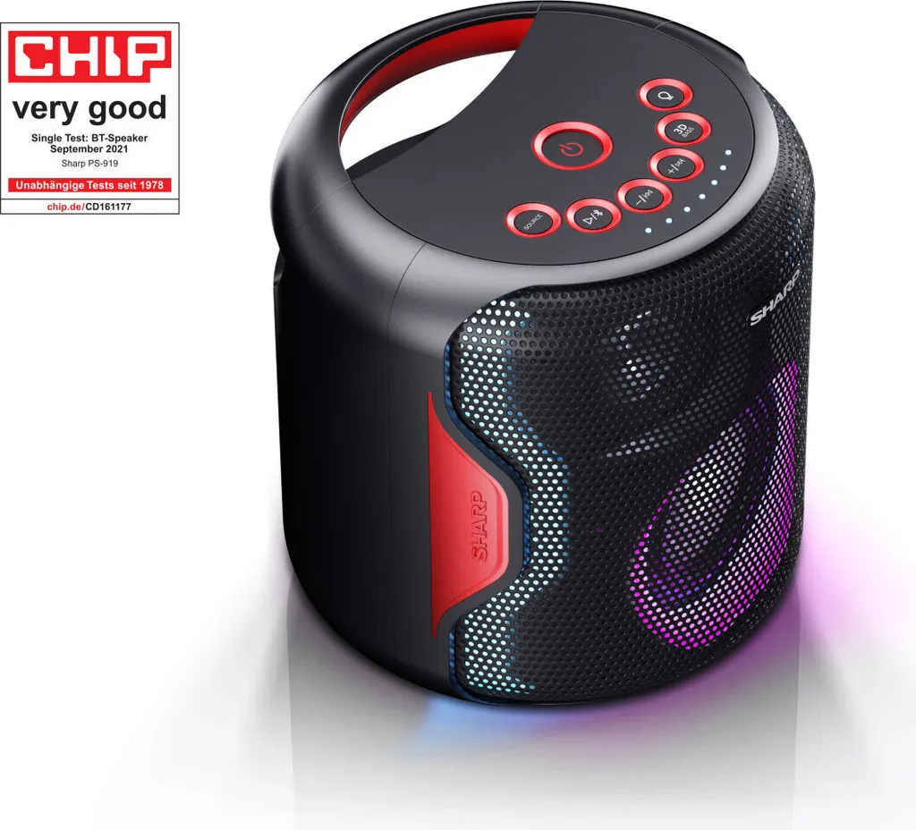 Sharp PS-919 Enceinte Bluetooth Étanche IPX5 avec 14h d'Autonomie - 11