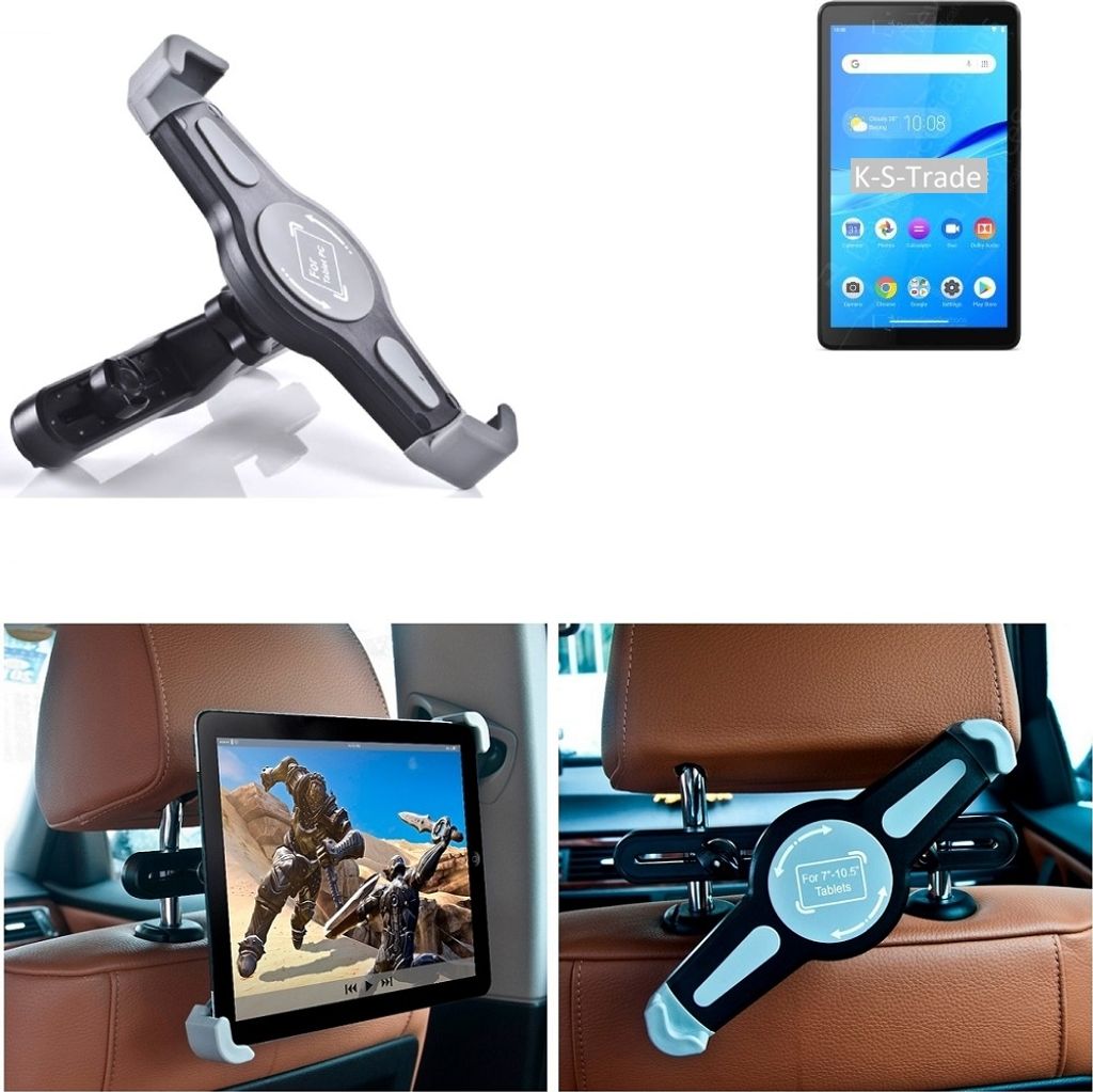 K-S-Trade Tablethalterung kompatibel mit Lenovo Tab M7 Wi-Fi KFZ Kopfstützen Halterung 360° Auto Sitzhalterung Headrest Holder Halter Tablet PC