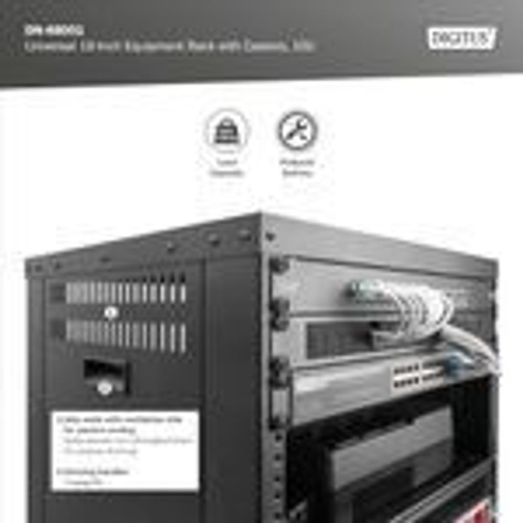 Digitus Armadio A Muro Per Home Automation, 600x400x100 Mm, Porta In Vetro Di Sicurezza, Grigio RAL 7035 - DNWMHA60 - 2