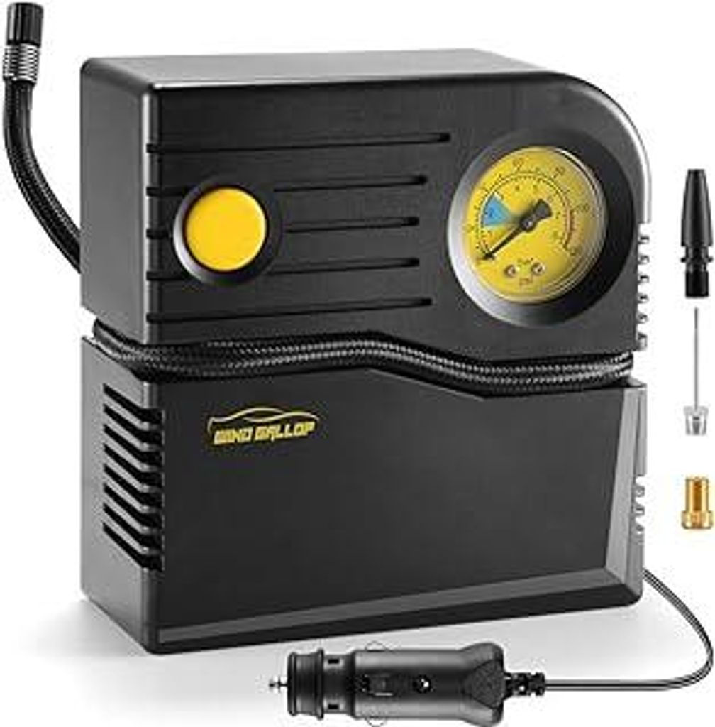 Mini 12v Kompressor Auto Luftpumpe Autoreifen Pumpe Reifen Pumpe für Auto Elektrische Luftkompressor Analogue Reifenfüller mit Reifendruckmesser ...