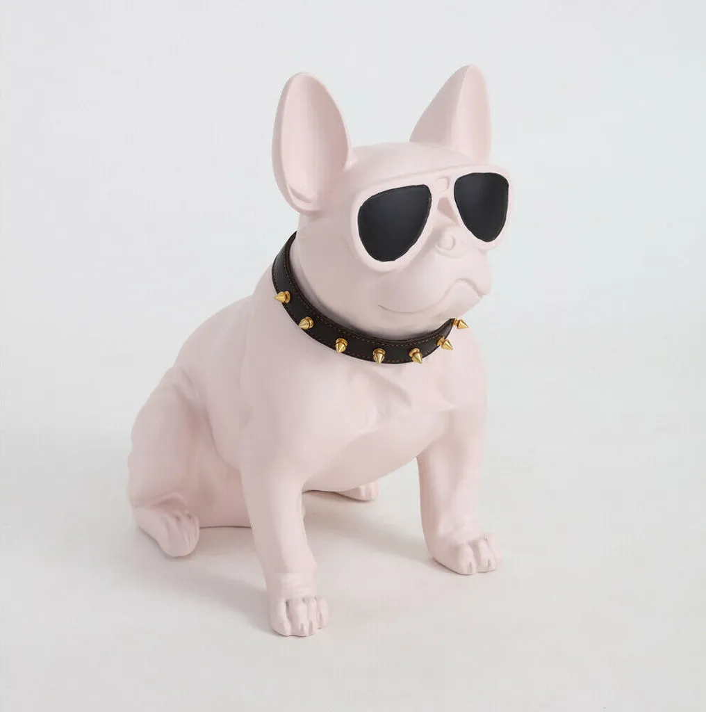 Sculpture Bouledogue Rose - Objet de Décoration Design pour Salon