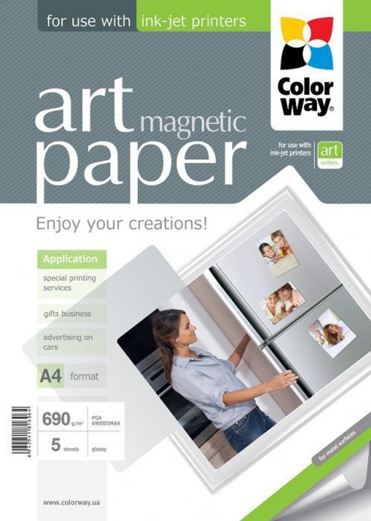 ColorWay Fotopapier ART Lesklý "magnetický" 690g/m, 5ks, A4 Obrázok produktu 