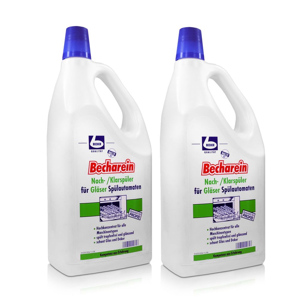 Dr. Becher Becharein Nach-/Klarspüler für Gläser Spülautomaten 2L (2er Pack)