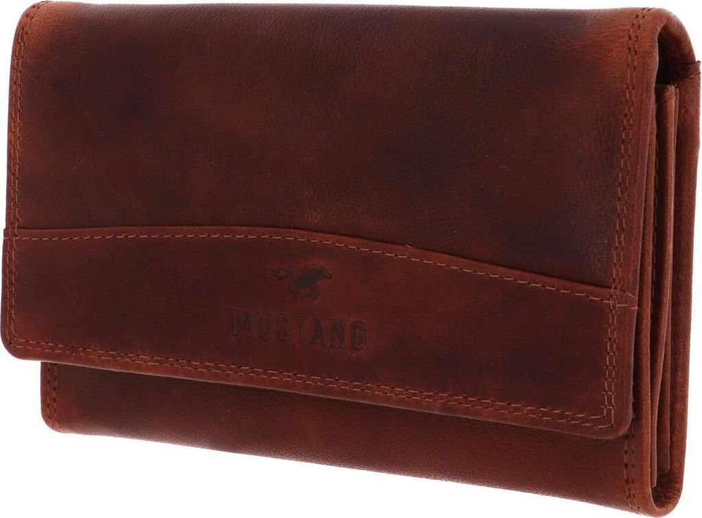 MUSTANG Leder Geldbörse Udine Long Wallet Cognac braun Produktbild 