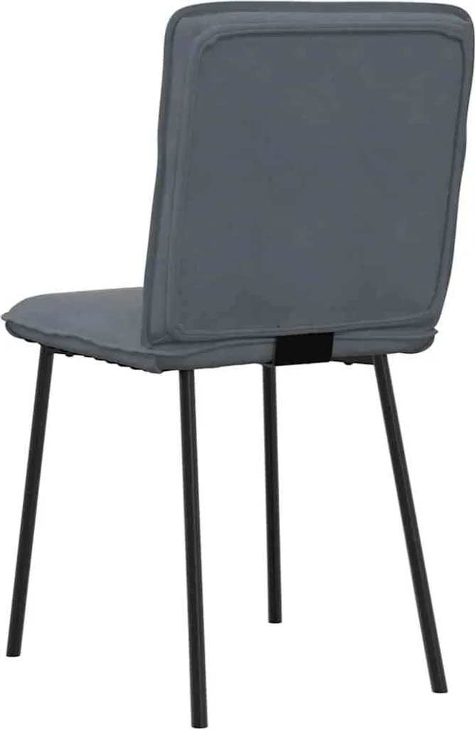 Sedie da pranzo 2 pezzi. Velluto grigio scuro - 6