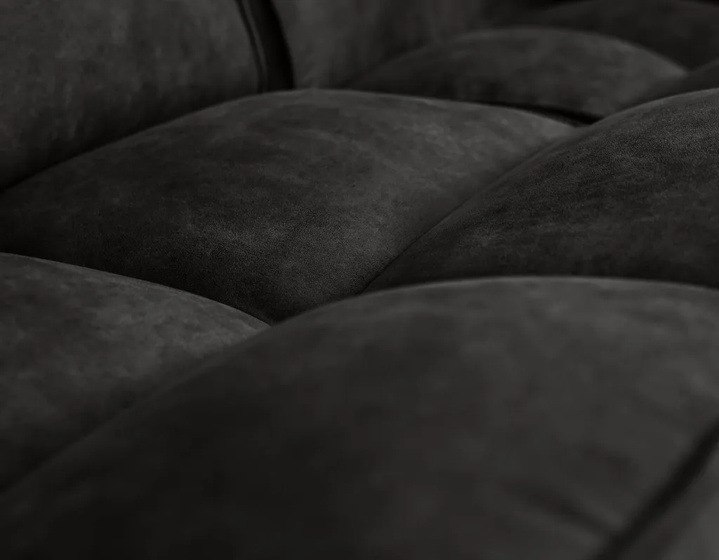 Lisa Design Alya - Module d'Assise en Simili Noir pour Canapé Modulable