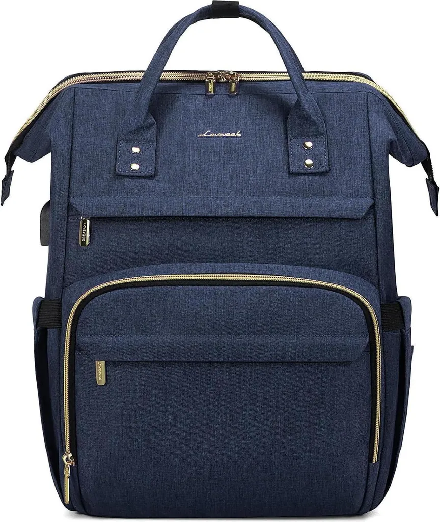Zaino Scuola e Università Laptop 17'' Blu Impermeabile con USB