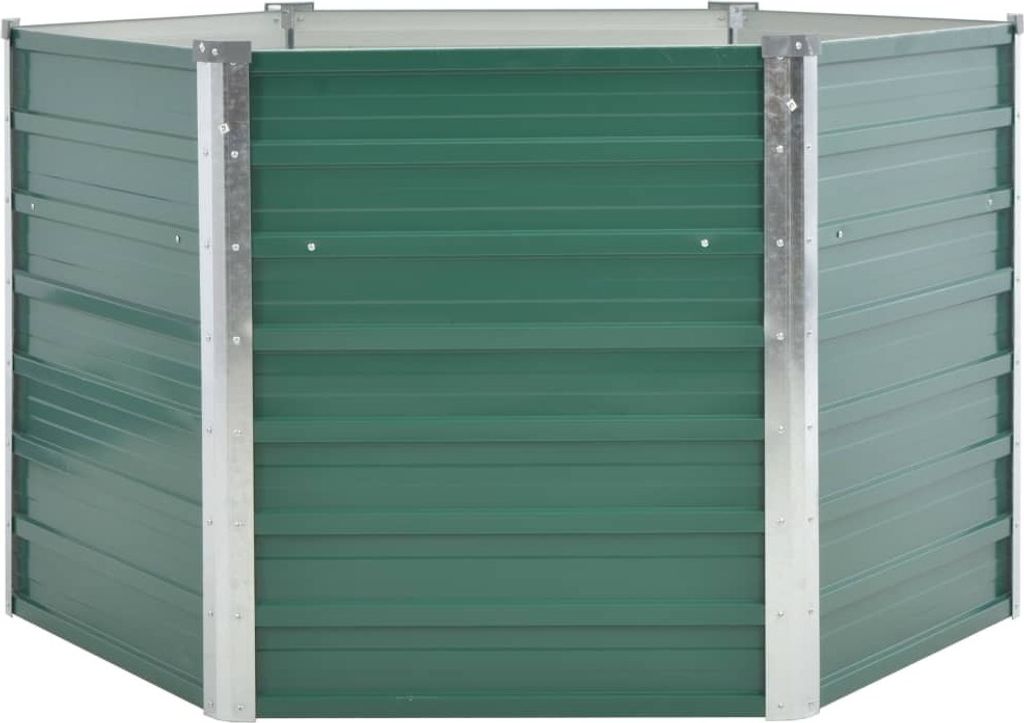 vidaXL Garten-Hochbeet Verzinkter Stahl 129x129x77 cm Grün Produktbild 