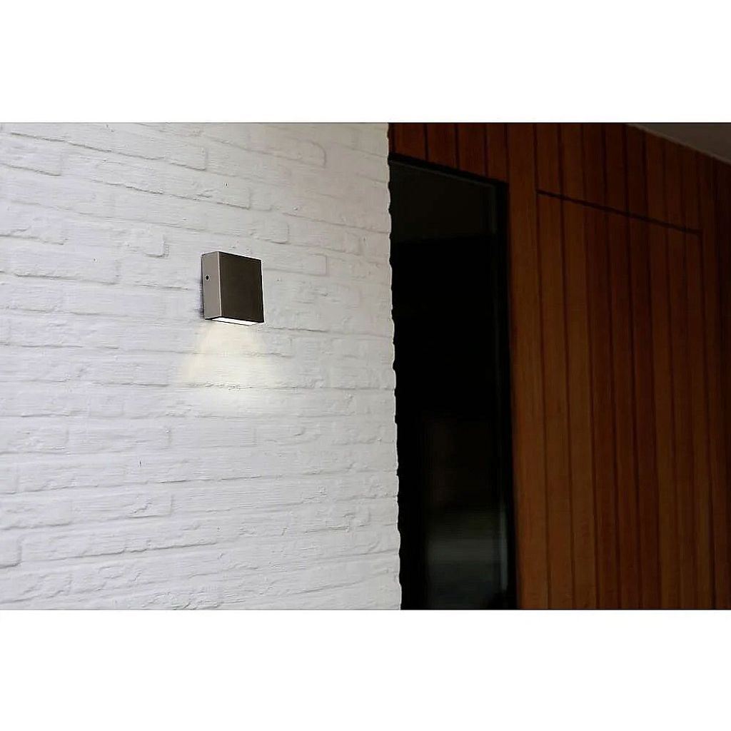 Lutec LED Außenwandleuchte Gemini XF Edelstahl IP54 Produktbild 2