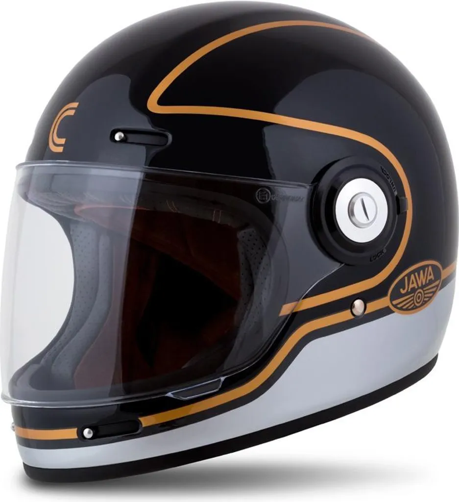 Casque Moto Intégral en Fibre Jawa Sport CASSIDA - Design Vintage Chic S