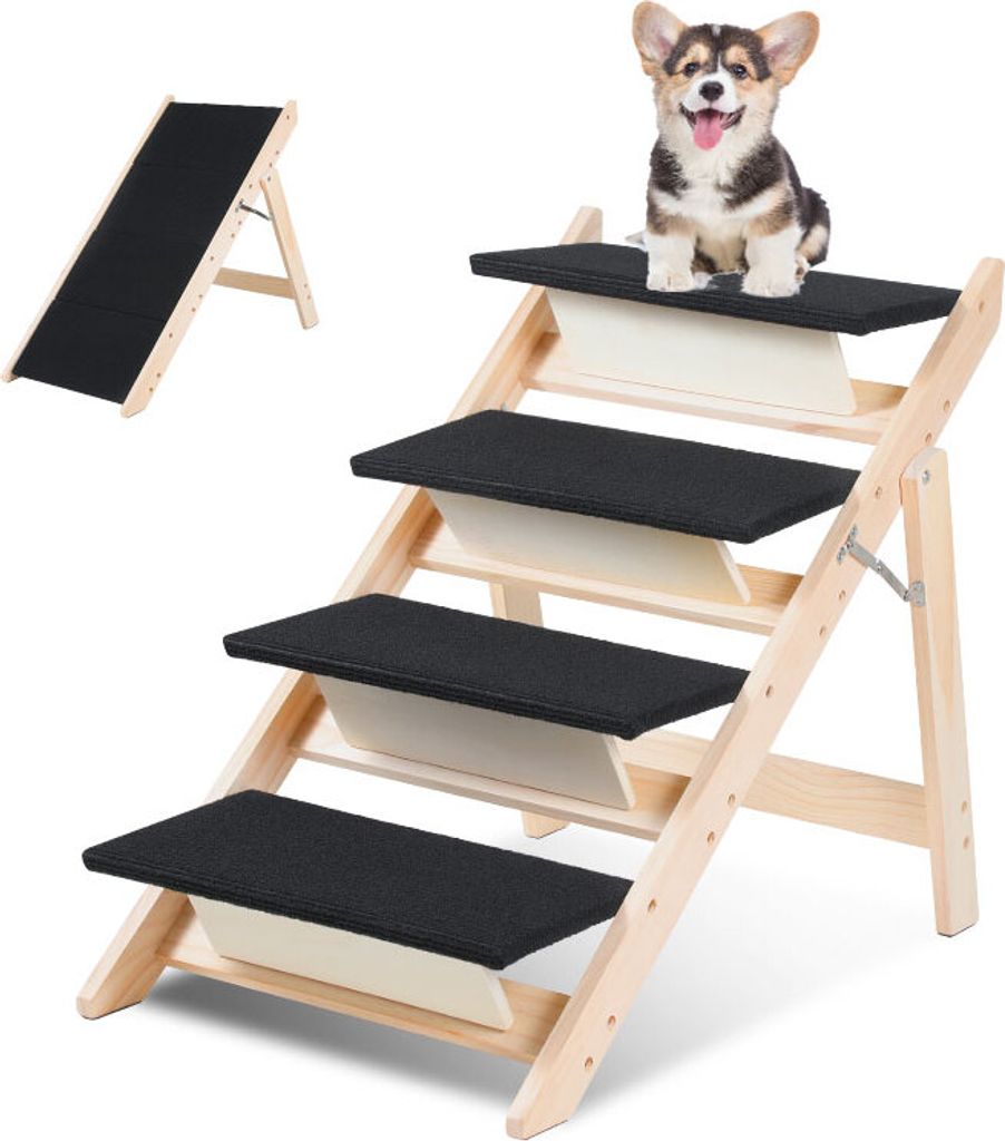 Jopassy 2 v 1 psí schody 4 kroky psí rampa schody pro Obrázek produktu 
