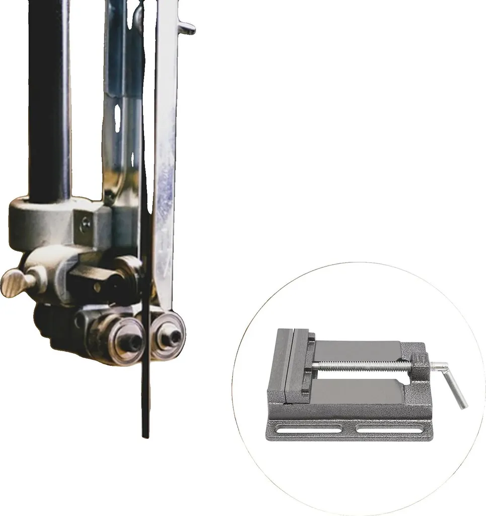 Étau de perceuse robuste ouverture 125 mm, hauteur 6 cm, fonte d'acier