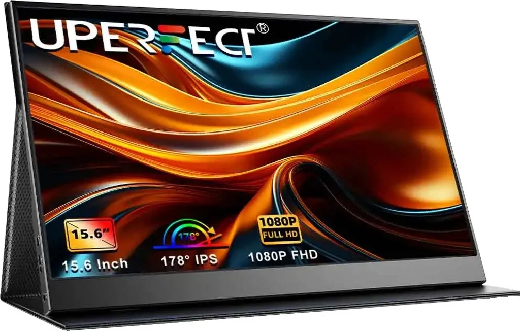 Écran PC portable 1080P IPS 15,6 pouces ultra-léger avec prise EU