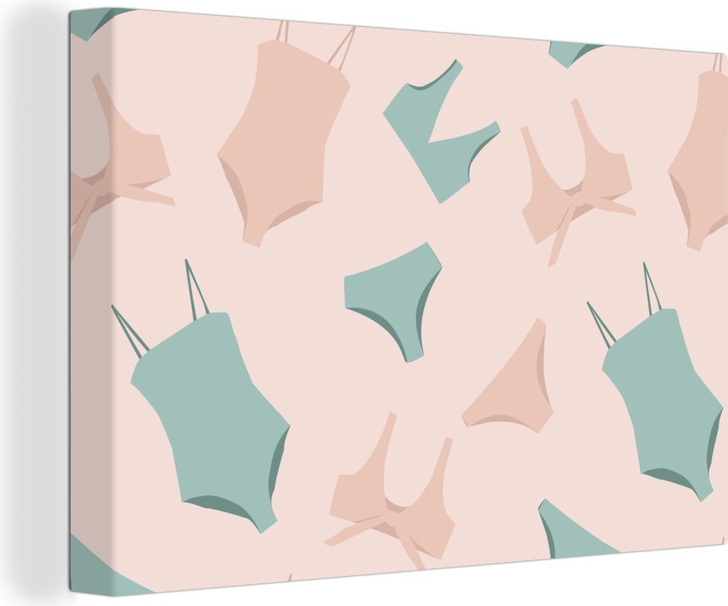 OneMillionCanvasses - Leinwandbilder - 150x100 cm, Sommer - Bademode - Pastell, Wandbilder Kunstdruck Wanddekoration