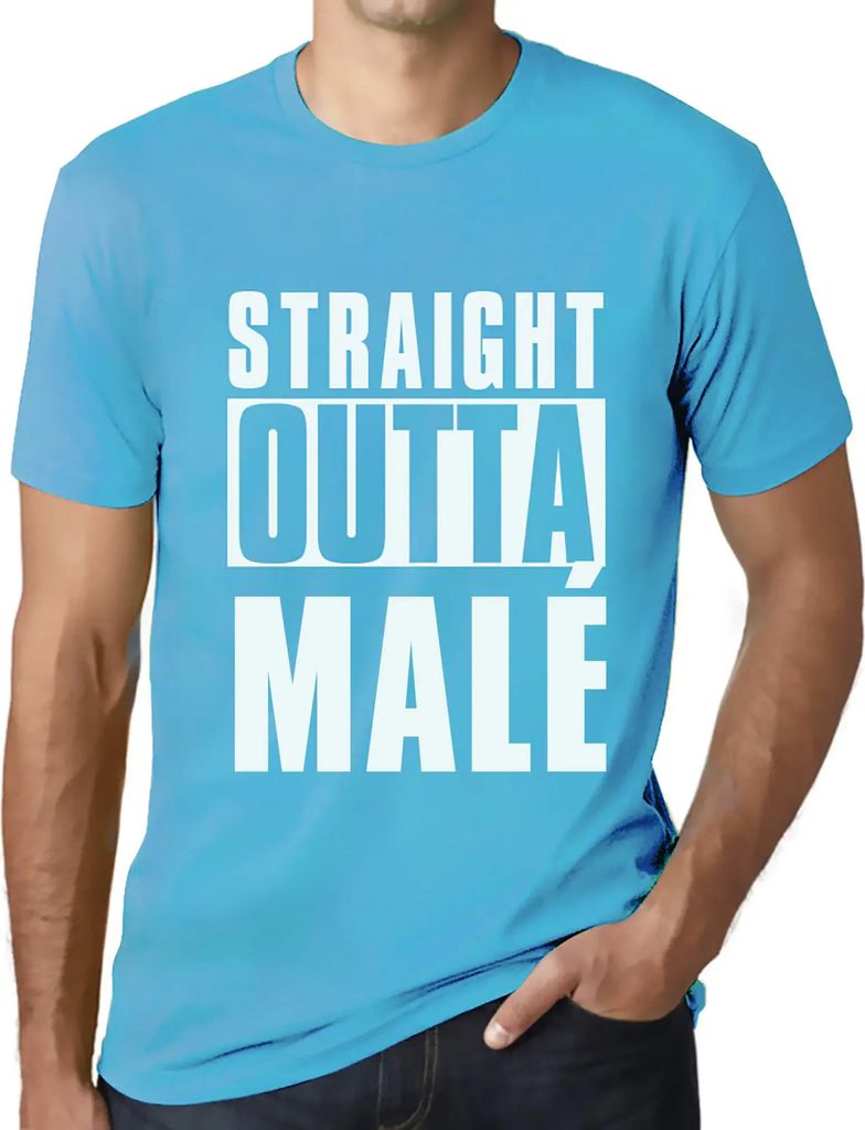 Herren Grafik T-Shirt Direkt aus Malé – Straight Outta Malé – Öko-Verantwortlich Vintage Jahrgang Kurzarm Lustige Druck Geburtstag Geschenk ...