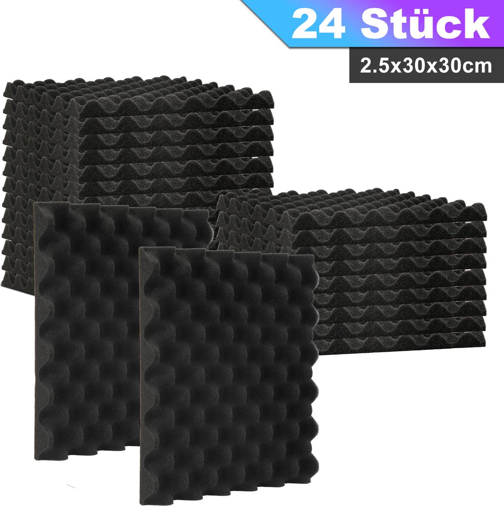Ikodm Akustická pena, samolepiaca, 24 ks, vlnitý profil 30 Obrázok produktu 