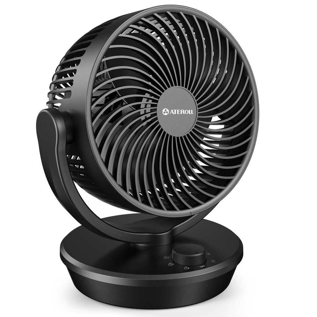 Tischventilator, leiser Ventilator mit 100° Oszillation & 130° manuelle Neigungsverstellung,Umluftventilator für Schlafzimmer Wohnzimmer Büro K...