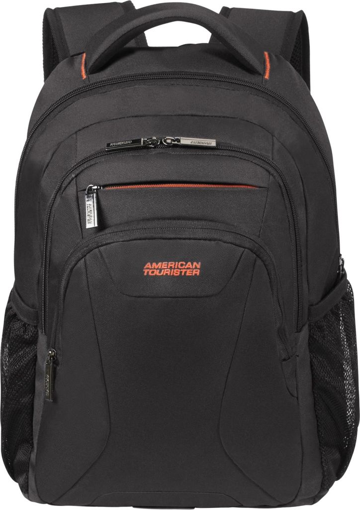 American Tourister Laptoprucksack Rucksack mit Laptopfach At Work Laptop Backpack 13.3" - 14.1" 20,5L Black / Orange schwarz