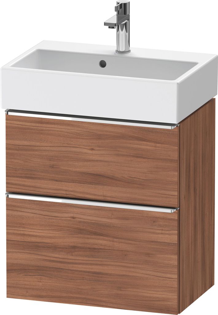Duravit D-Neo Waschtischunterbau wandhängend, Compact, 584x625x372mm, 1 Auszug, 1 Schubkasten, mit Griff Chrom, DE4329010790000