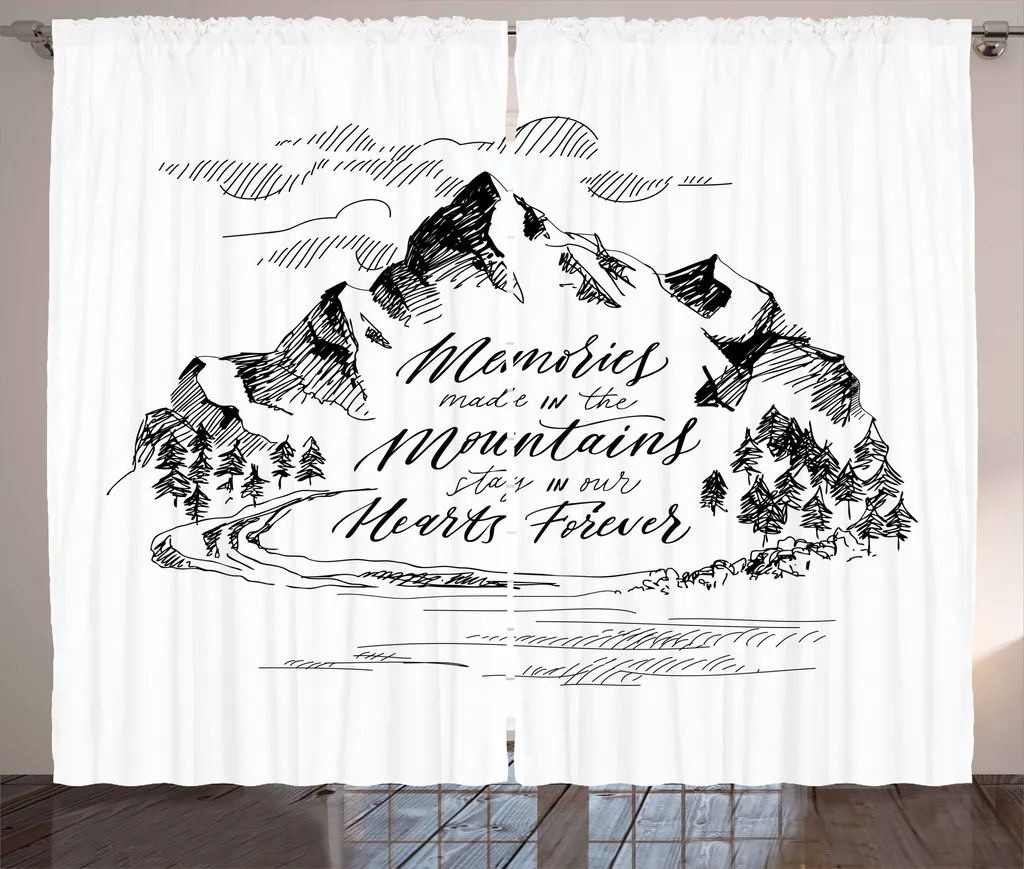 ABAKUHAUS Tenda Rustica Montagna 280x175cm | Arredo Baita Bianco Nero