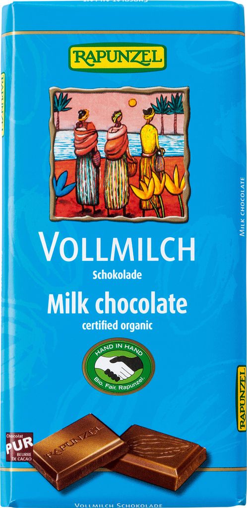 Rapunzel 1430205, Milchschokolade, 100 g, 2437 kJ, 585 Produktbild 