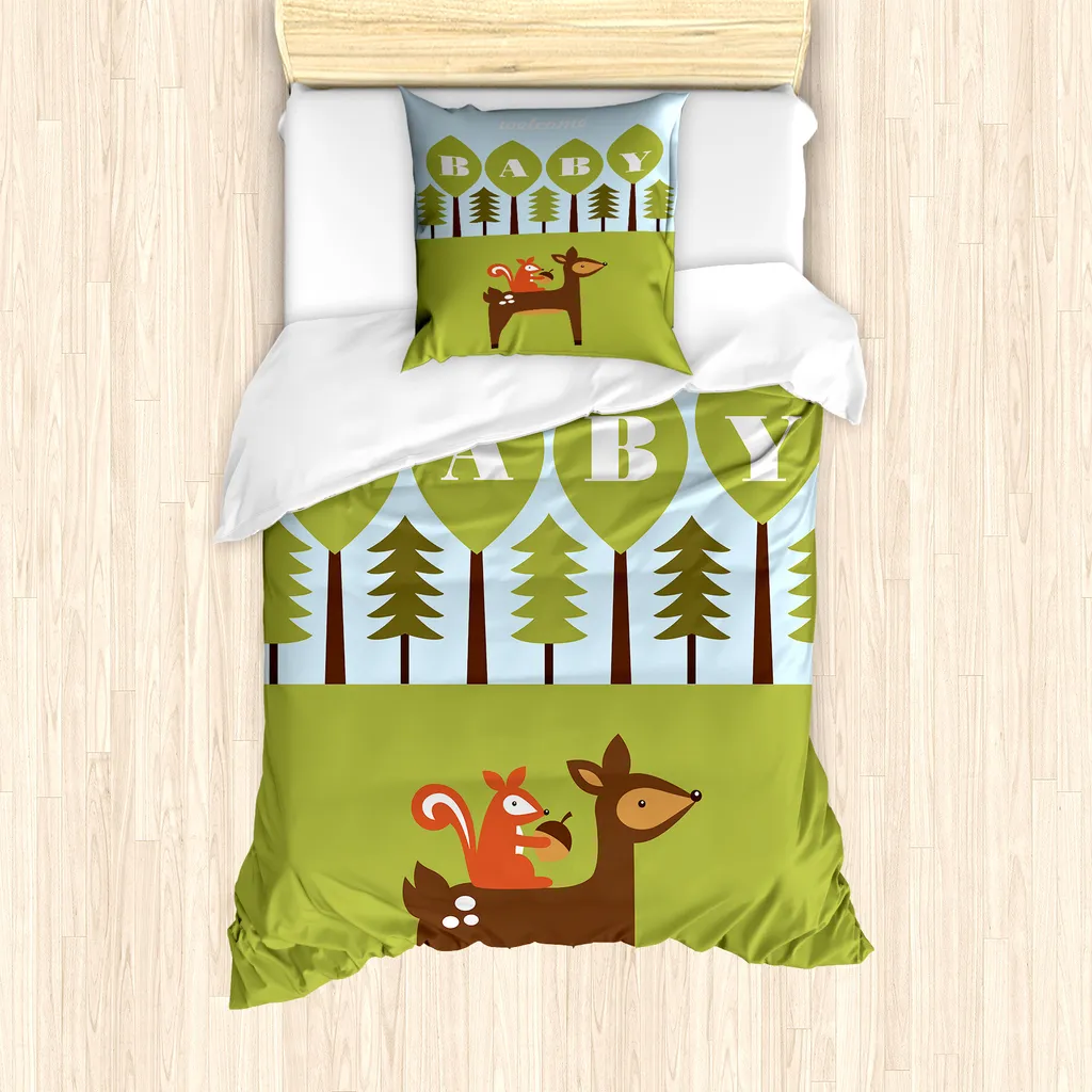 Set Letto Singolo ABAKUHAUS Cartoon 135x200 Microfibra Premium