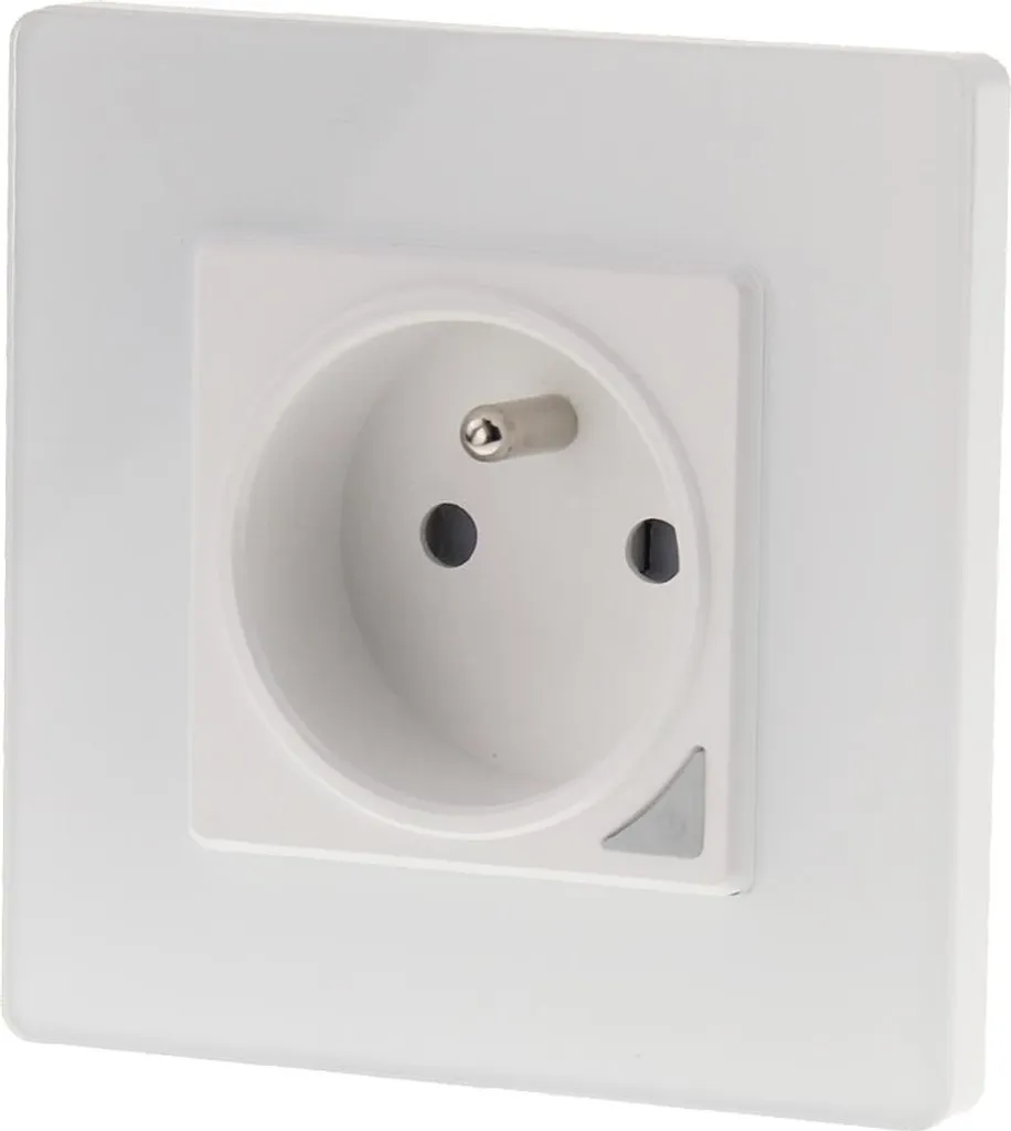 Prise murale connectée avec cadre en verre blanc BOT Smart WP2 WiFi