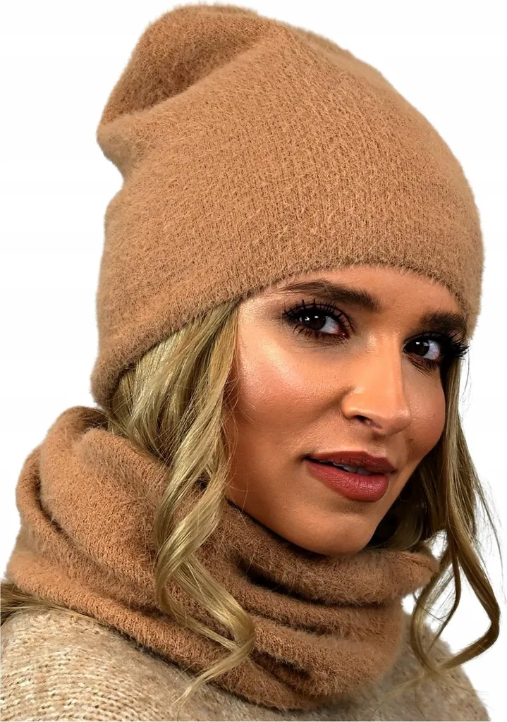 Set Sciarpa e Cappello Alpaca Caramello AL1 | Accessori Inverno 2026 - 3