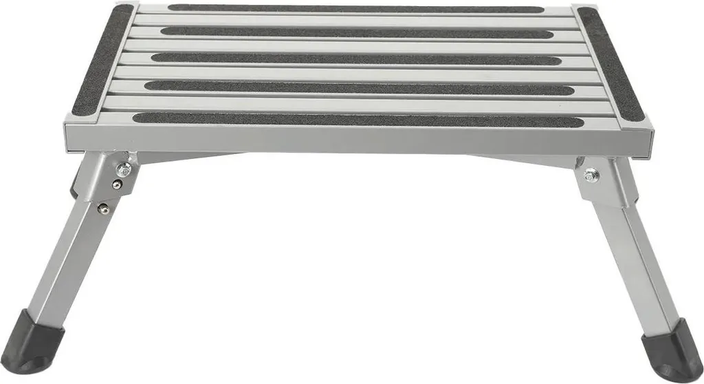 Marchepied camping-car pliant 1 niveau alu 48x30 cm réglable en hauteur