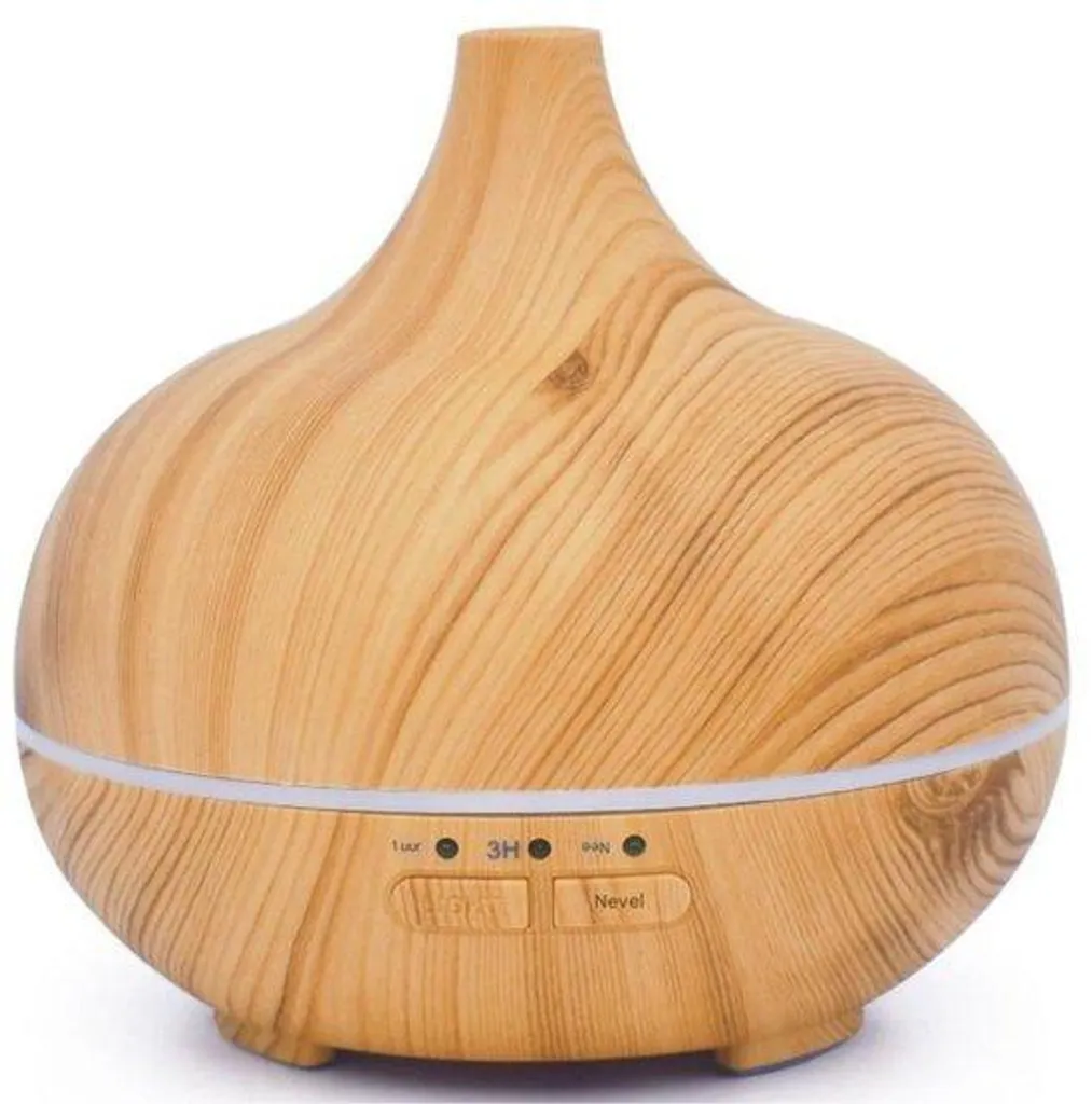 Diffuseur d'Huiles Essentielles Brume Fraîche 400ml avec Anneau LED