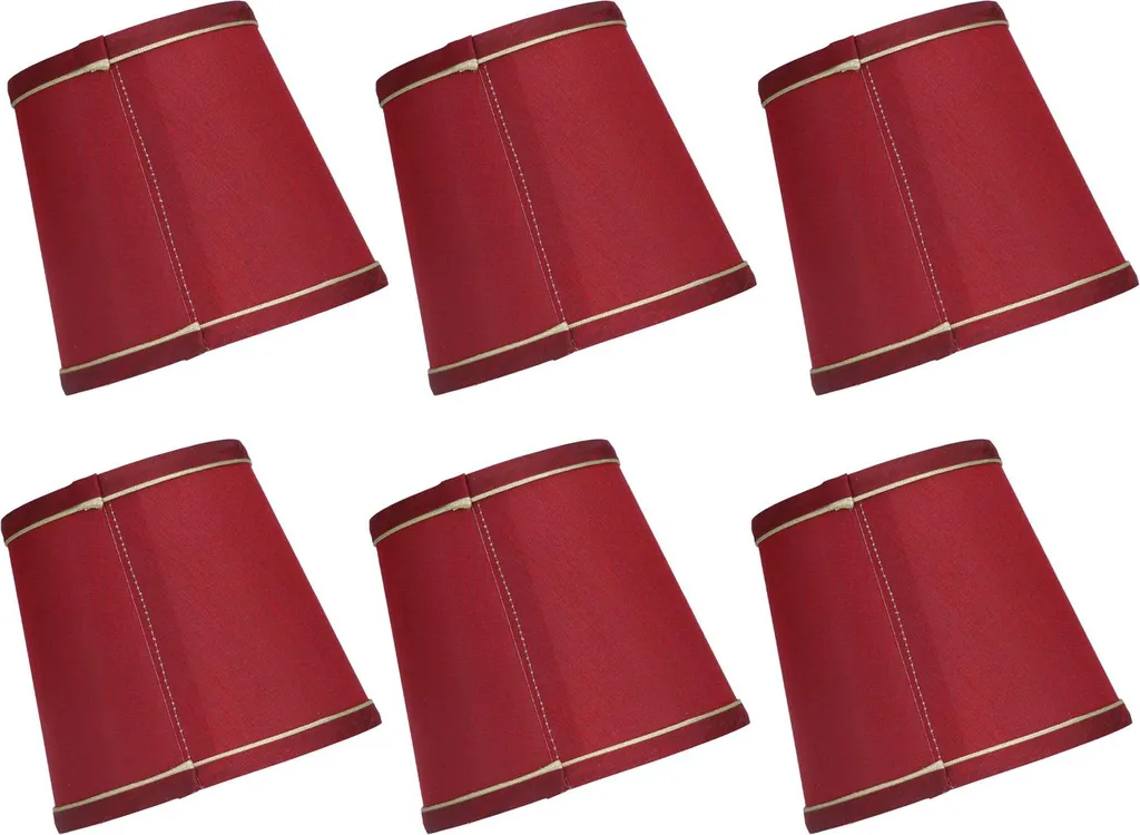 6PCS Abat-jour en tissu Rouge vin E14 Modernes Phnom Penh (PX43)