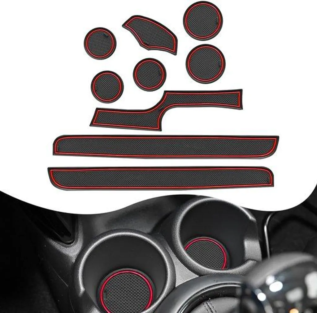 Set Tapis de Rangement Rouges YEE PIN F56 Mini Cooper 3 Portes 2023