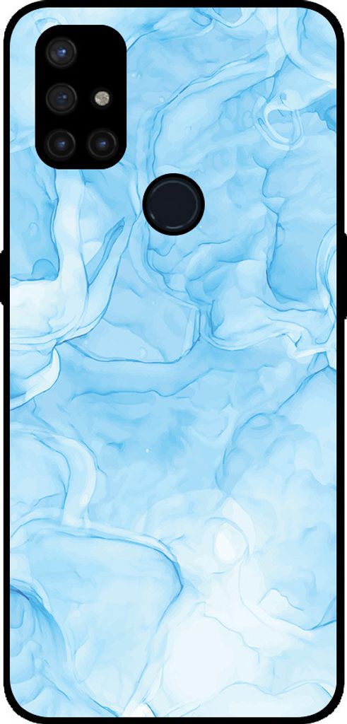 Smartphonica Telefon Fall geeignet für OnePlus Nord N10 5G mit Marmor-Druck - TPU zurück Abdeckung Fall Marmor-Design - Hellblau